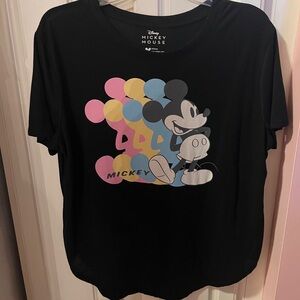 Disney Mickey Mouse Black Graphic Tee